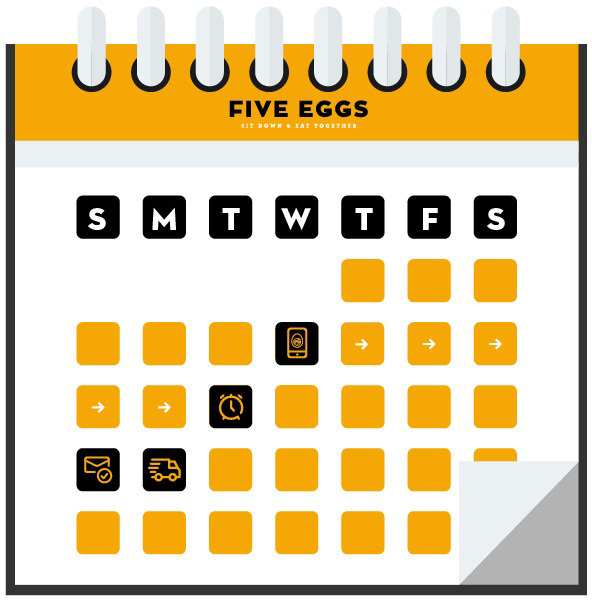Five Eggs Meals Calendar