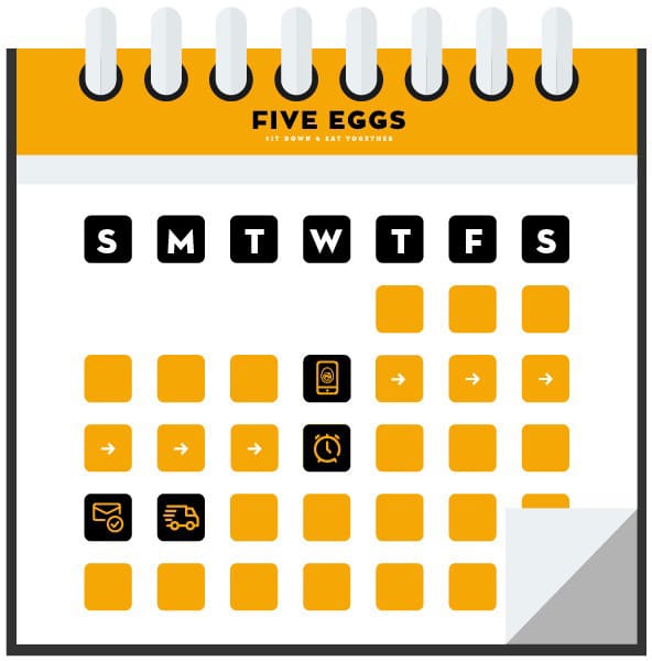 Five Eggs Meals Calendar