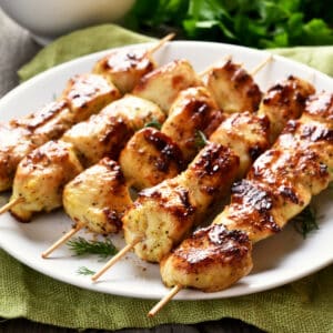 Garlic Parmesan Chicken Skewers