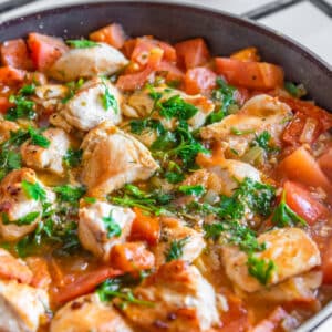 Chicken Cacciatore with Creamy Parmesan Polenta