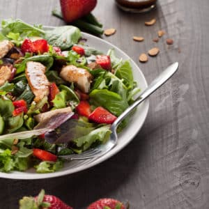 Mindful Meals Strawberry Salad with Grilled Chicken