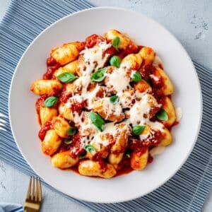 Baked Gnocchi with Basil Chicken