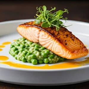 Mindful Meals Yuzu Glazed Salmon with Cauliflower Risotto