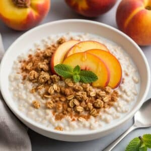 Peach Cobbler Overnight Oats