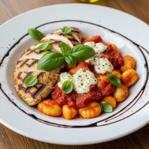 Baked Gnocchi with Basil Chicken