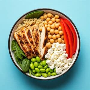 Mindful Meals Rosemary Chicken and Quinoa Bowl with Lemon Tahini Dressing