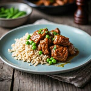 Mindful Meals Braised New Mexican Pork with Brown Rice