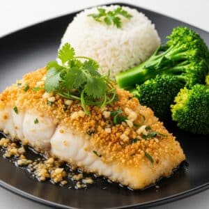 Baked Cod with Crunchy Miso Butter Panko