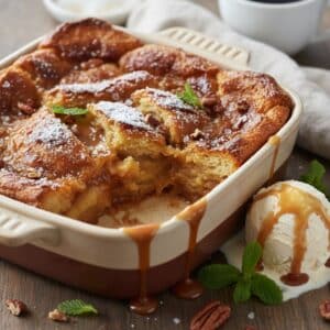 Caramel Croissant Bread Pudding