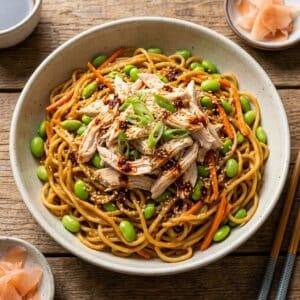 Mindful Meals Sesame Noodles with Ginger Chicken