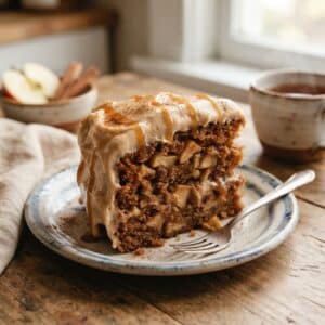 Apple Spiced Cake with Brown Sugar Frosting
